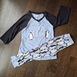 ❄️🐧 LuLaRoe Sleep brand pajamas, size 4